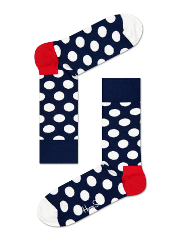 Happy Socks Socken 2-Pack Classic Big Dot Socks in dark blue, white, red