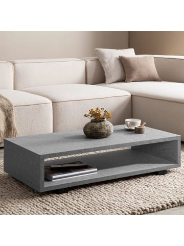 FineBuy Couchtisch in Grau / MDF / 100x50x25