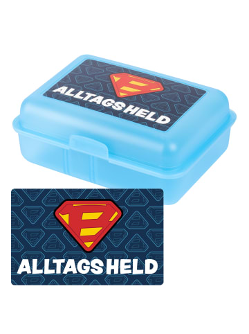 United Labels Bastian Bielendorfer Brotdose mit Trennwand- Alltagsheld in blau