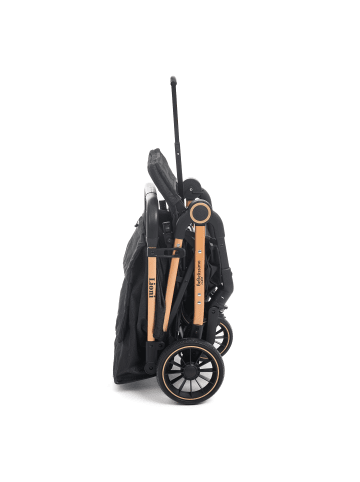 BeBelissimo 2 en 1 Kinderwagen, Liegebuggy,  mit Babyschale  40-85 cm Lioni in Schwarz