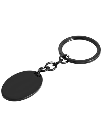 Adeliás Unisex Anhänger – Schlüsselanhänger aus Edelstahl in schwarz