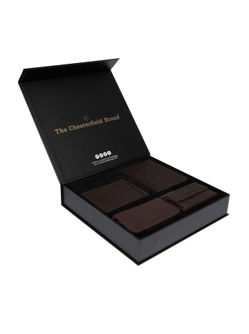 The Chesterfield Brand Geldbörse Geschenkset 4-teilig  Leder 12 cm braun