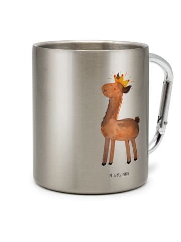 Mr. & Mrs. Panda Kaffeebecher Lama König ohne Spruch in Silber