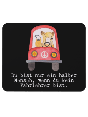 Mr. & Mrs. Panda Mauspad Fahrlehrer Herz mit Spruch in Schwarz