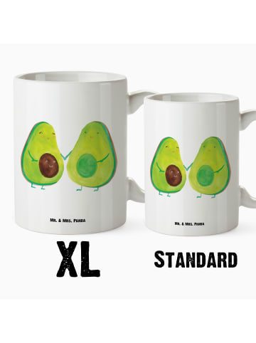 Mr. & Mrs. Panda Tasse Avocado Pärchen ohne Spruch in Weiß