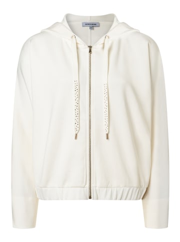 More & More Kapuzen-Sweatjacke in off white
