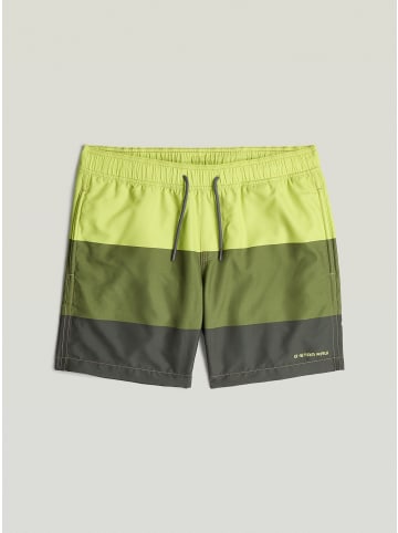 G-Star Raw Dirik Color Block Swimshort bright chartreuse color block