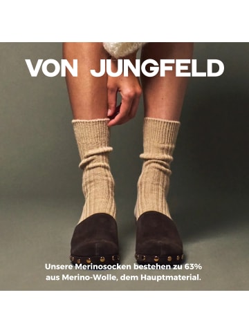 von Jungfeld Socken Merino in Wheat Beige