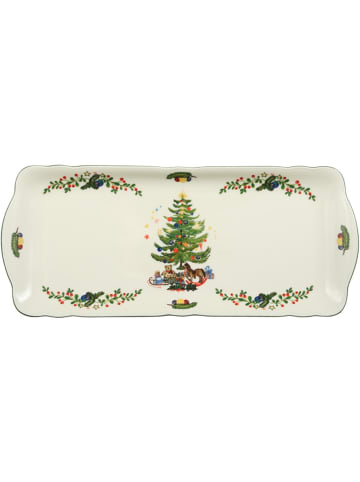 Seltmann Weiden Kuchenplatte Marieluise Weihnachten 34,6 x 14,9 cm weiß-grün in weiß-grün