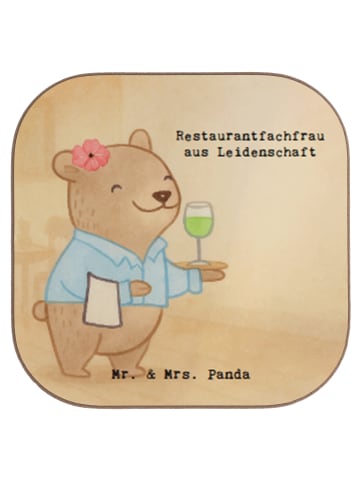 Mr. & Mrs. Panda Bierdeckel Restaurantfachfrau Leidenschaft Desi... in Weiß