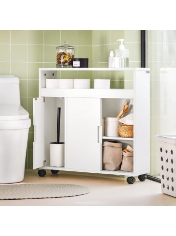 SoBuy Toiletten-Schrank in Reinweiß - (W) 20 x (H) 71 x (L) 70 cm