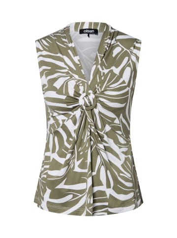 Olsen Top Edda in oliv weiß - 0001