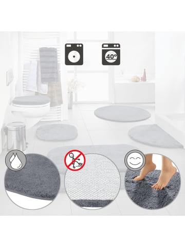 Erwin Müller Duschvorlage halbrund Kefalonia in mittelgrau