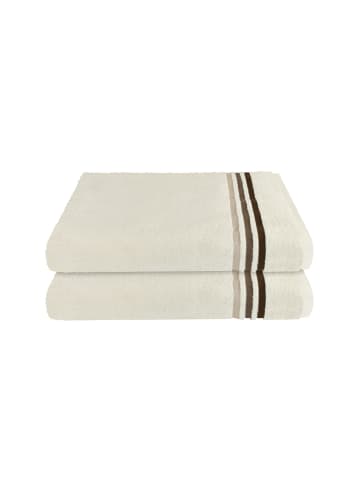 Schiesser Duschtuchset Skyline Color 2-teilig in Creme