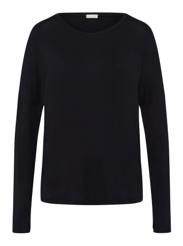 Hanro Longsleeve Yoga in black beauty