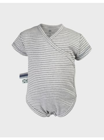 OrganicEra Baby Wickel-Kurzarmbody in Grey Melange