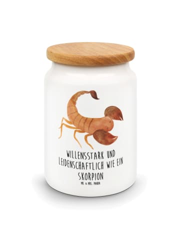 Mr. & Mrs. Panda Vorratsdose Sternzeichen Skorpion mit Spruch in Weiß
