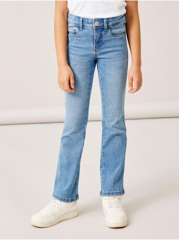 name it Mädchen Straight Leg Jeans Denim Hose NKFPOLLY in Blau