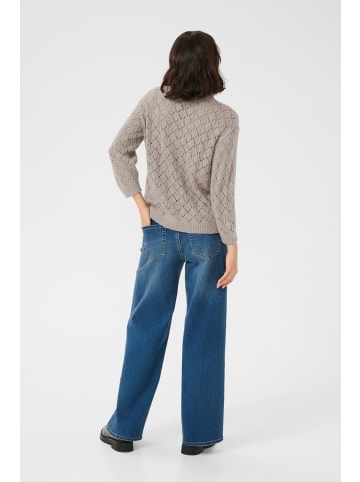 Kaffe Strickpullover KAnika Loose fit in Elephant Skin