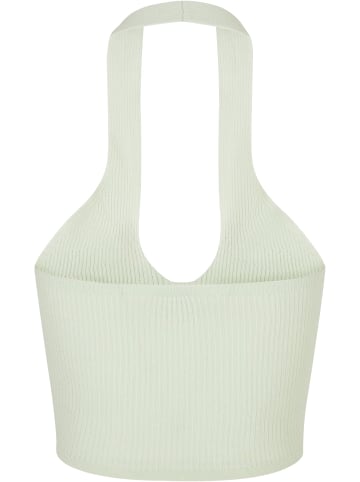 Urban Classics Urban Classics Damen Ladies Rib Knit Crossed Neckholder Top in lightmint
