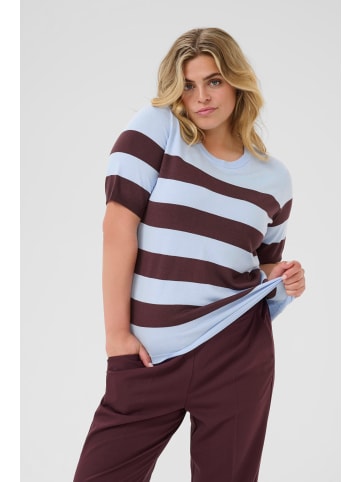 KAFFE curve Strickpullover KClizzy Regular fit in Windsurfer / Fudge Wide Stripe