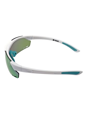 YEAZ SUNUP Set Magnet-Sport-Sonnenbrille in mattweiß