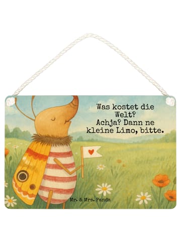 Mr. & Mrs. Panda Schild Nachtfalter Fähnchen Design mit Spruch in Weiß