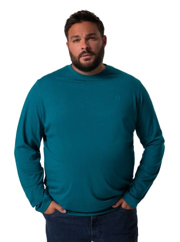 Men Plus Kurzarm T-Shirt in rauchblau