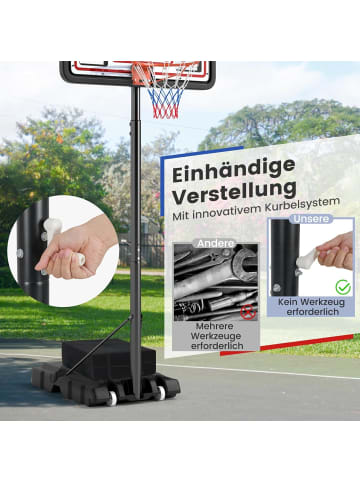 COSTWAY Basketballkorb Outdoor in Schwarz