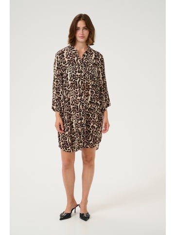 Kaffe Langarm - Hemd KAhildur Loose fit in Naturel Leopard Print
