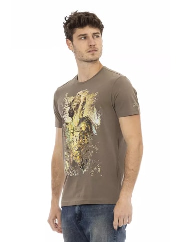 Trussardi Action Grau Braun Baumwolle Herren T-Shirt