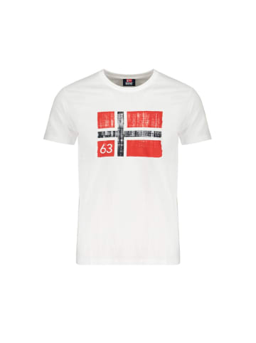 NORWAY 1963 Weiß Baumwolle Herren T-Shirt