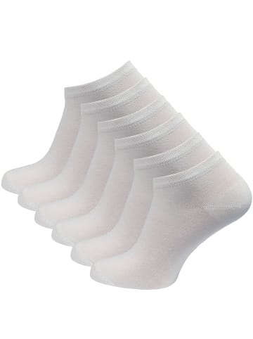 Vincent Creation® Sneaker Socken "Bambus " 6 Paar in weiß