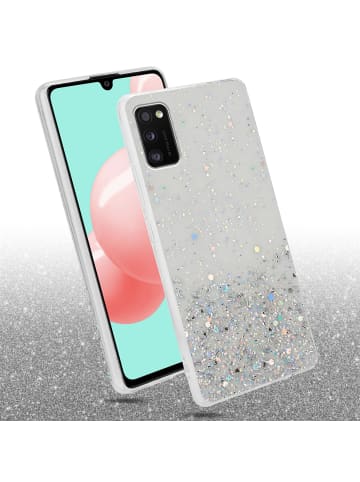 cadorabo Hülle für Samsung Galaxy A41 Glitter in Transparent mit Glitter