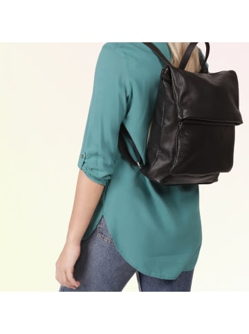 Toscanto Leder Cityrucksack Toscanto Rucksack schwarz ca. 32cm