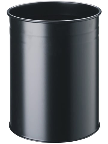 Durable Papierkorb Metall rund 15l schwarz