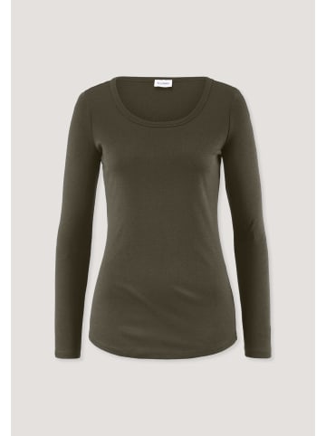 Hessnatur Softrib Longsleeve in vintage oliv