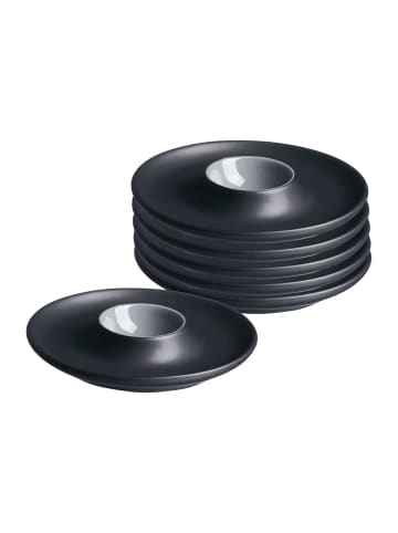 6er Set Eierteller Jasper in Schwarz ø 12 cm
