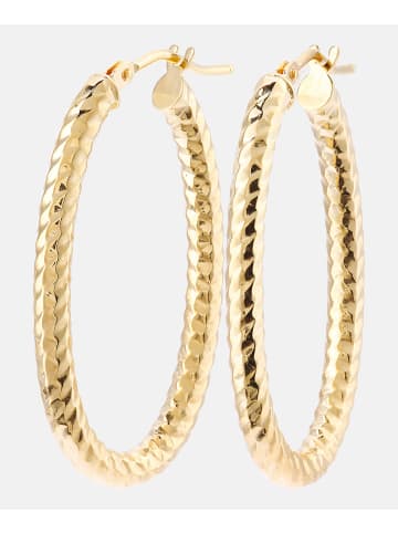 Diamant L'éternel Creolen aus 375 Gelbgold