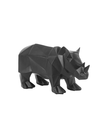 Present Time Ornament Origami Rhino - Schwarz - 29,5x11,6x14,5cm