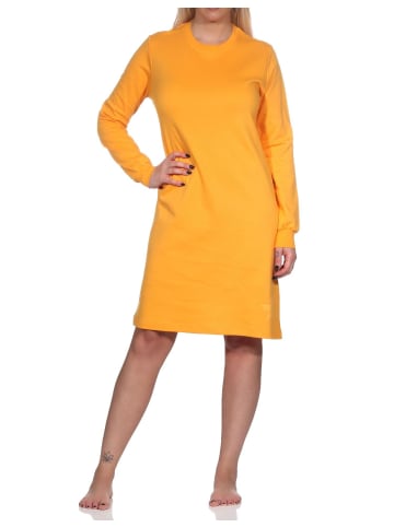 NORMANN langarm Nachthemd Kuschel interlock Sterne - 82144 in orange