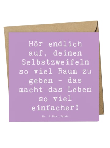 Mr. & Mrs. Panda Glückwunschkarte Spruch Zweifel an sich selbst ... in Lavendeltraum