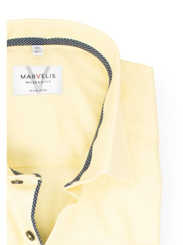 MARVELIS Modern Fit Businesshemd in Gelb 51