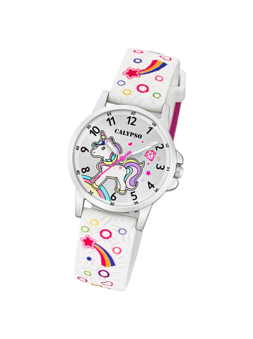Calypso Analog-Armbanduhr Calypso Junior mehrfarbig, weiß, rosa klein (ca. 27mm)