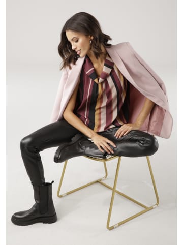 Laura Scott Blusentop in bordeaux-gestreift