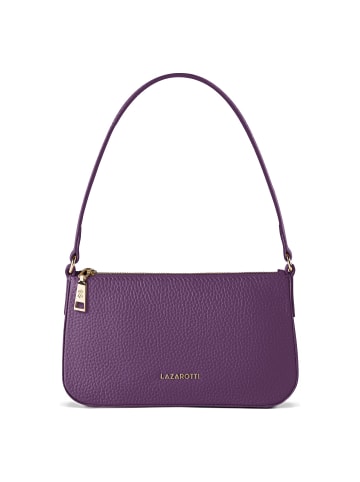 Lazarotti Bologna Leather Pochette Schultertasche Leder 22 cm in purple