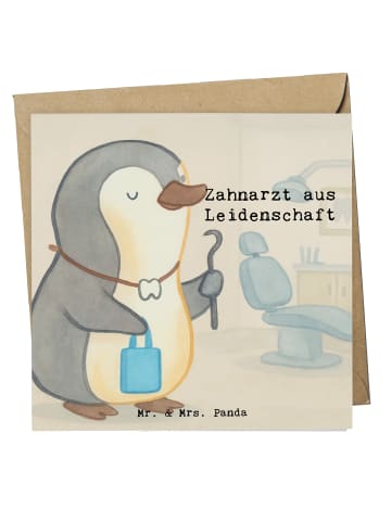 Mr. & Mrs. Panda Einladungskarte Zahnarzt Leidenschaft Design mi... in Weiß