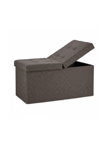 relaxdays Sitzbank Stoffbezugin Braun