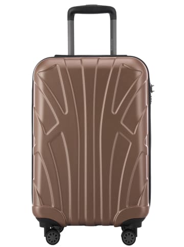 suitline Handgepäckkoffer 55x35x20 cm Carry-On 55cm Hartschale 34 L in Gold