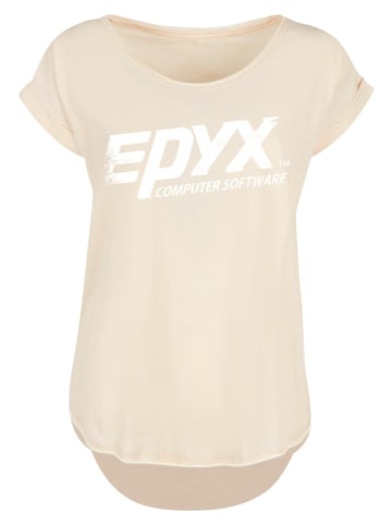 F4NT4STIC Long Cut T-Shirt Retro Gaming EPYX Logo in Whitesand